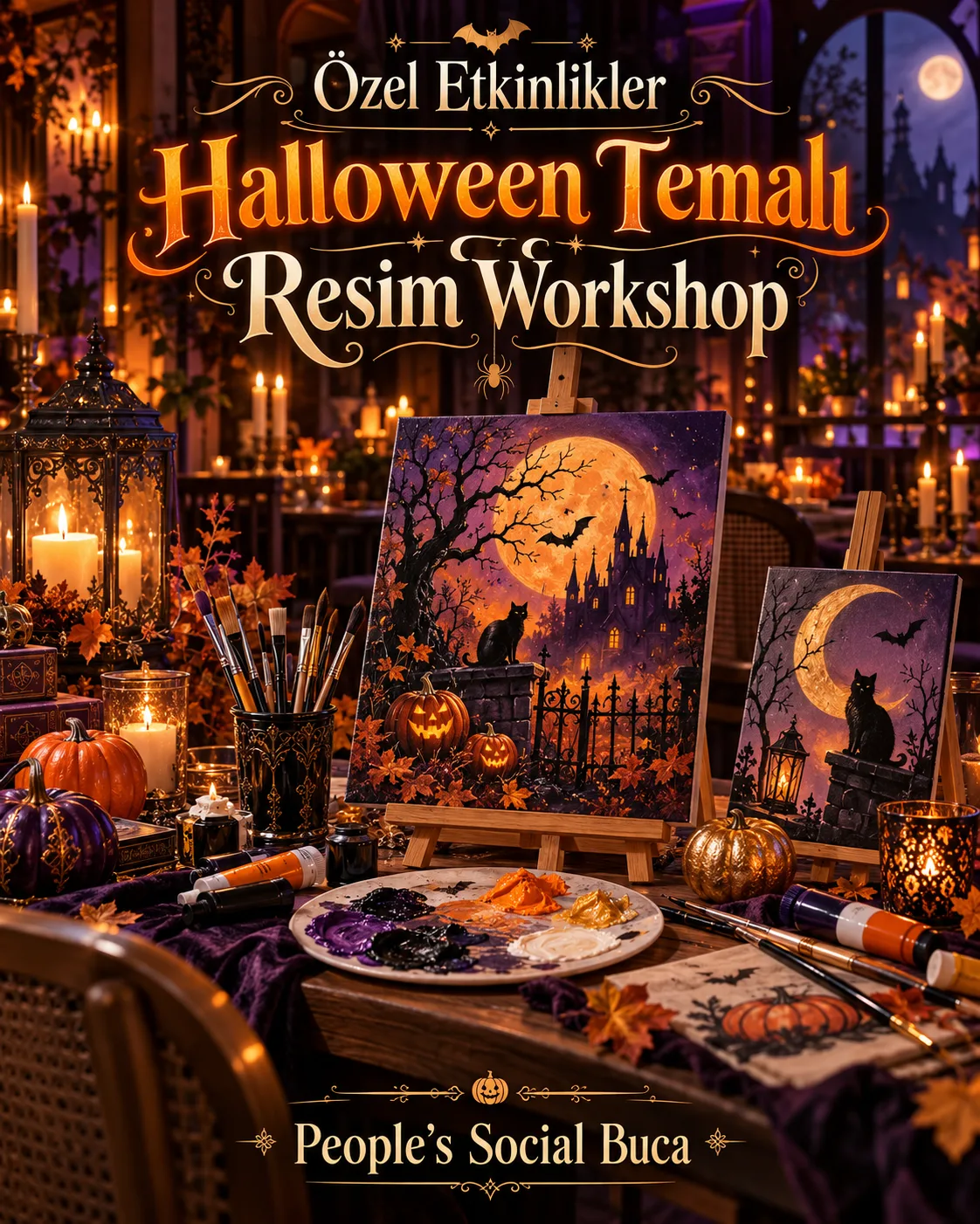Halloween Temalı Resim Atölyesi