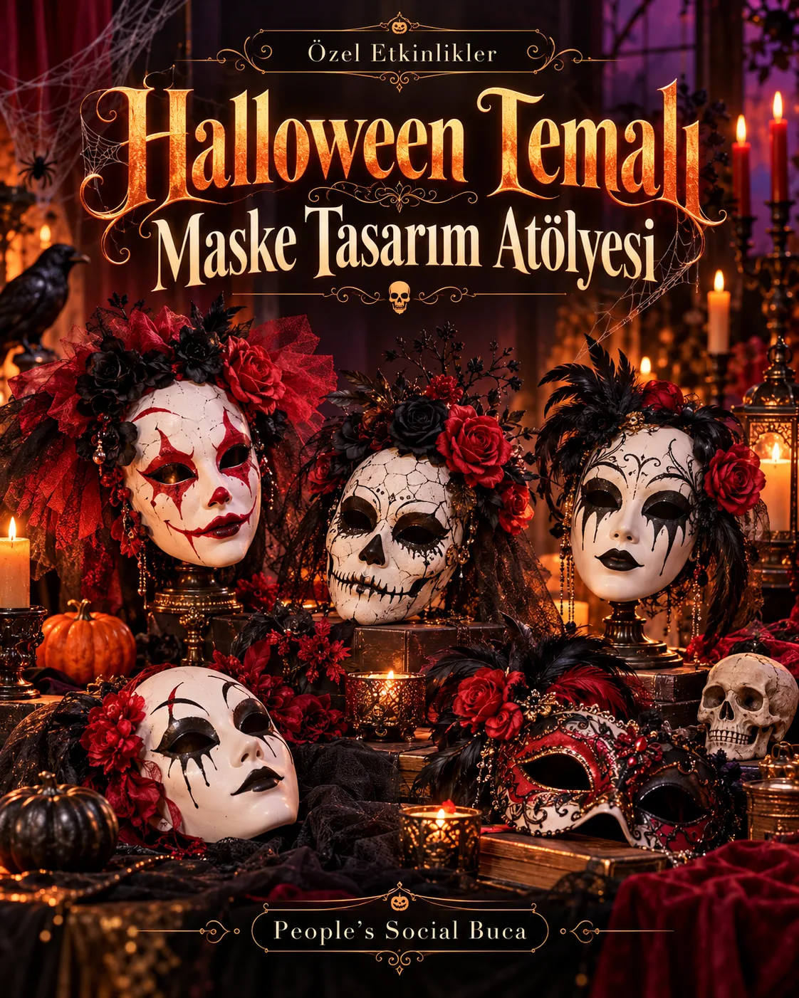 Halloween Temalı Maske Tasarım Atölyesi
